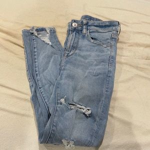 American eagle ripped straight leg jeans
